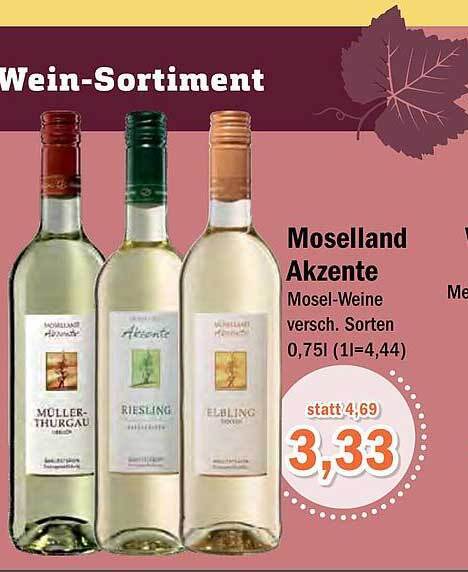 Moselland Akzente Mosel Weine Angebot Bei Aktiv Irma