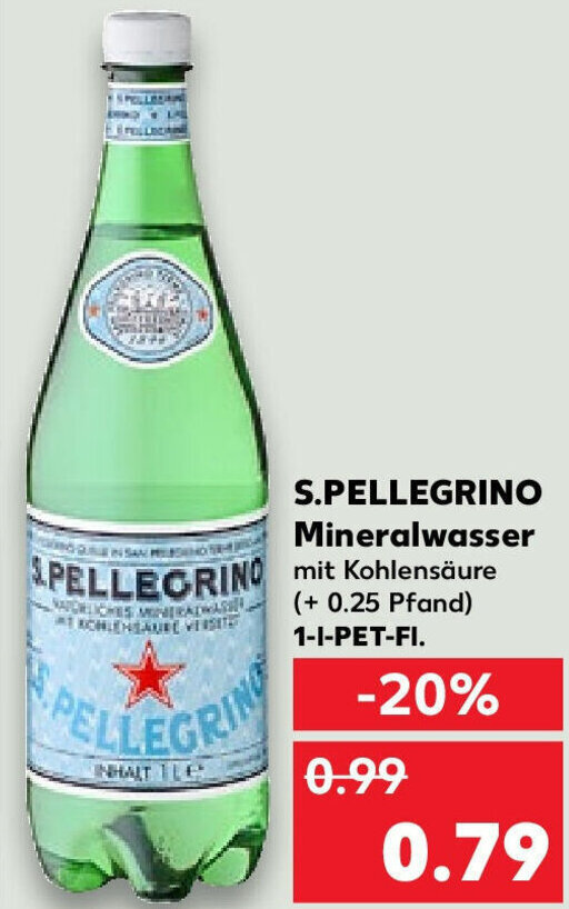 S Pellegrino Mineralwasser L Pet Fl Angebot Bei Kaufland