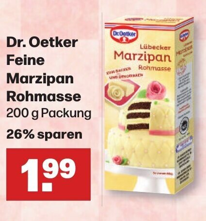 Dr Oetker Feine Marzipan Rohmasse G Angebot Bei Handelshof