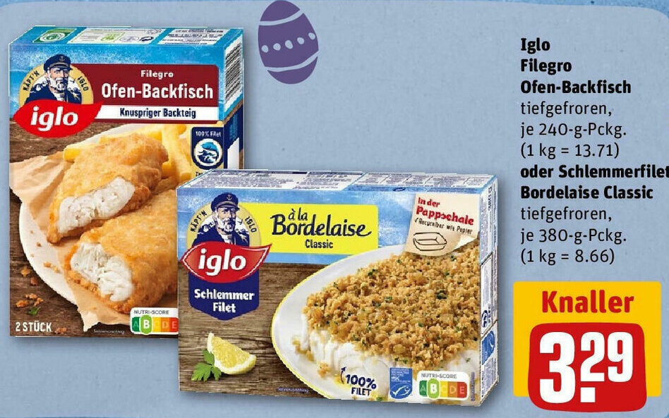 Iglo Filegro Ofen Backfisch G Oder Schlemmerfilet Bordelaise