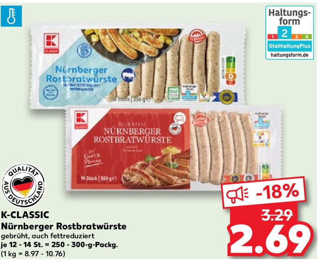 K Classic N Rnberger Rostbratw Rste G Packg Angebot Bei Kaufland