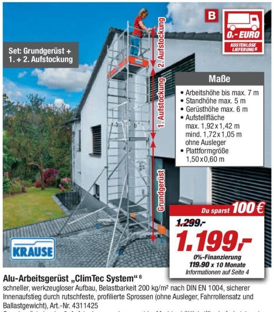 Krause Alu Arbeitsger St Climtec System Angebot Bei Toom Baumarkt