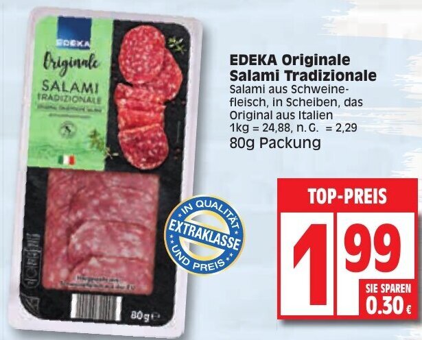 Edeka Originale Salami Tradizionale G Packung Angebot Bei Edeka