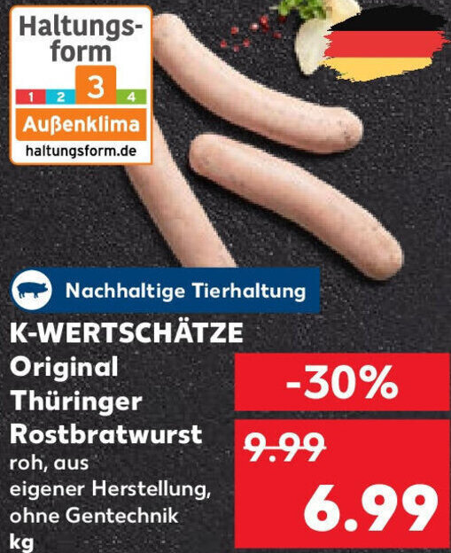 K Wertsch Tze Original Th Ringer Rostbratwurst Angebot Bei Kaufland