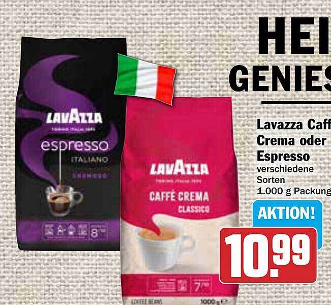 Lavazza caffé crema oder espresso Angebot bei AEZ