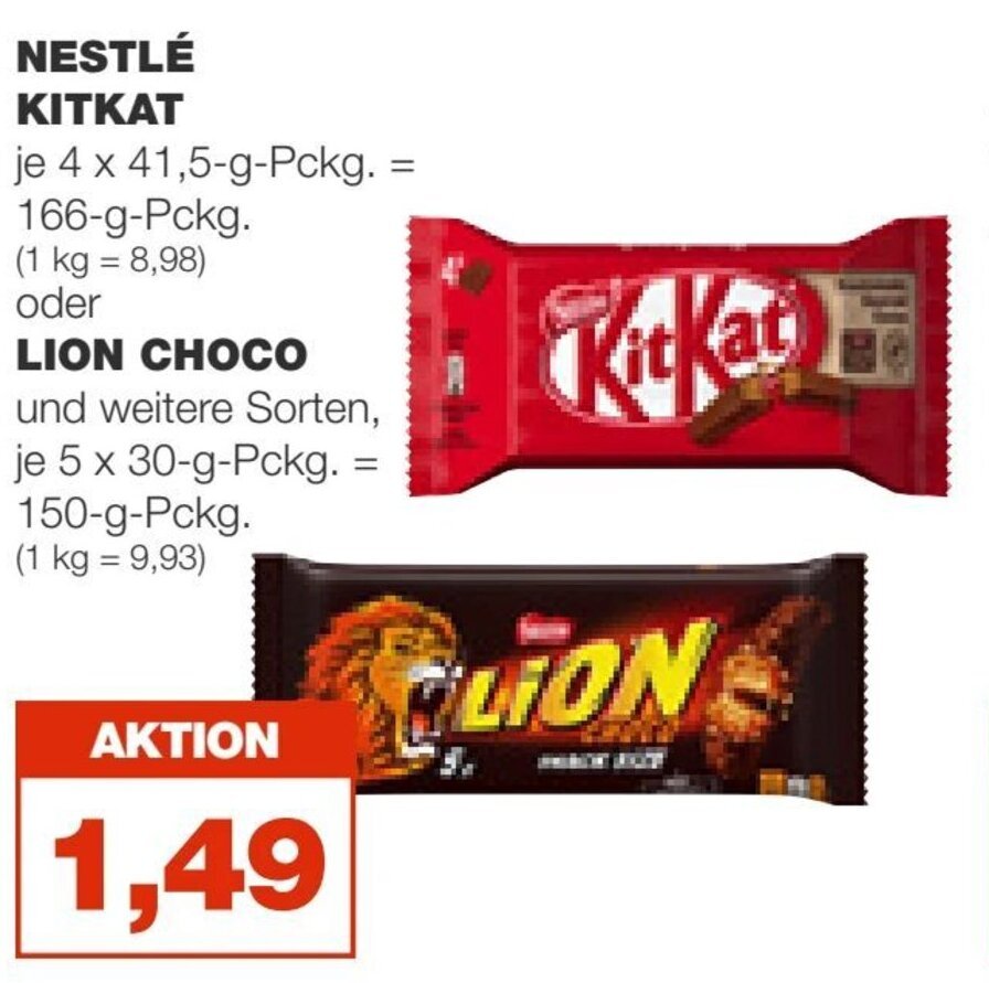 Nestle Kitkat G O Lion Choco G Angebot Bei Mein Real