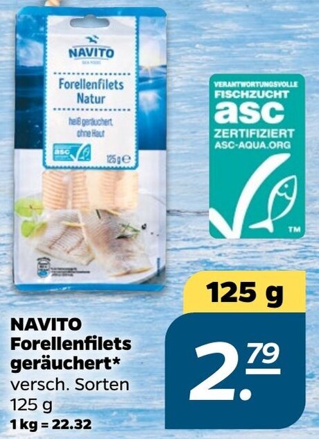 Navito Forellenfilets geräuchert 125 g Angebot bei NETTO