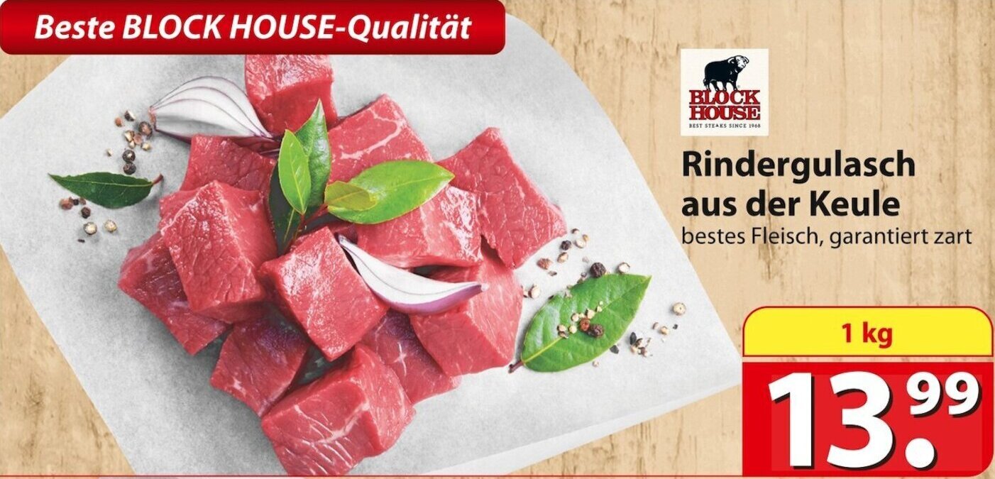 Block House Rindergulasch Aus Der Keule 1 Kg Angebot Bei Famila Nord Ost