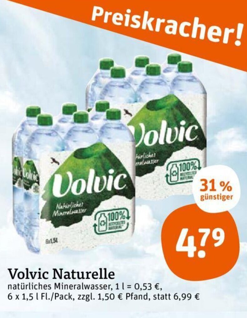 Volvic Naturelle X L Fl Pack Angebot Bei Tegut