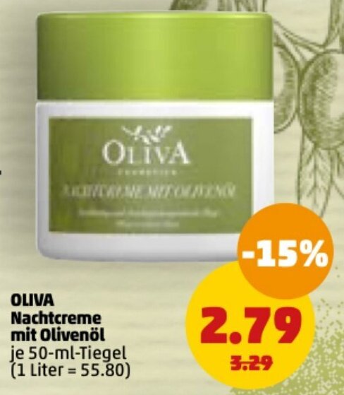 Oliva Nachtcreme Mit Oliven L Ml Tiegel Angebot Bei Penny