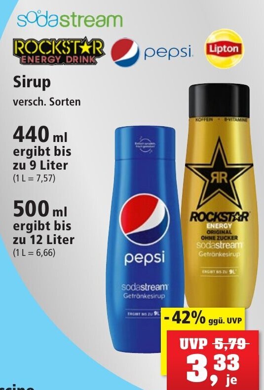 Pepsi Rockstar Energy Sirup 440 500 Ml Angebot Bei Thomas Philipps