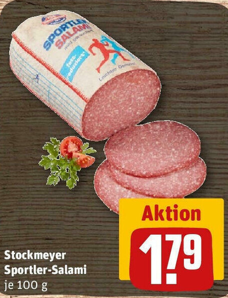 Stockmeyer Sportler Salami 100 G Angebot Bei REWE