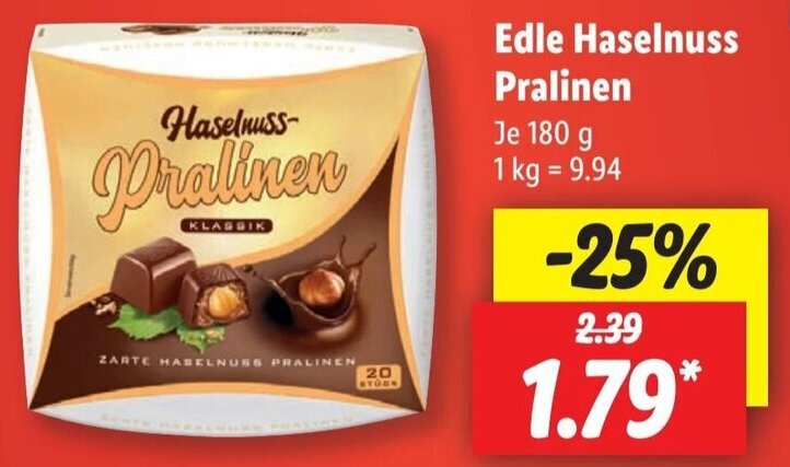 Edle Haselnuss Pralinen G Angebot Bei Lidl