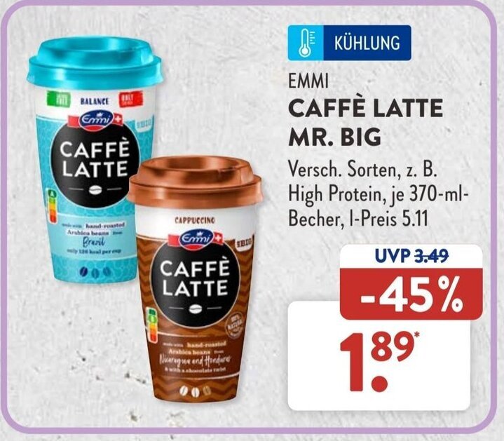 Emmi Caff Latte Mr Big Ml Becher Angebot Bei Aldi S D