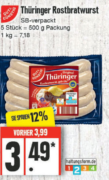 Th Ringer Rostbratwurst G Packung Angebot Bei Edeka