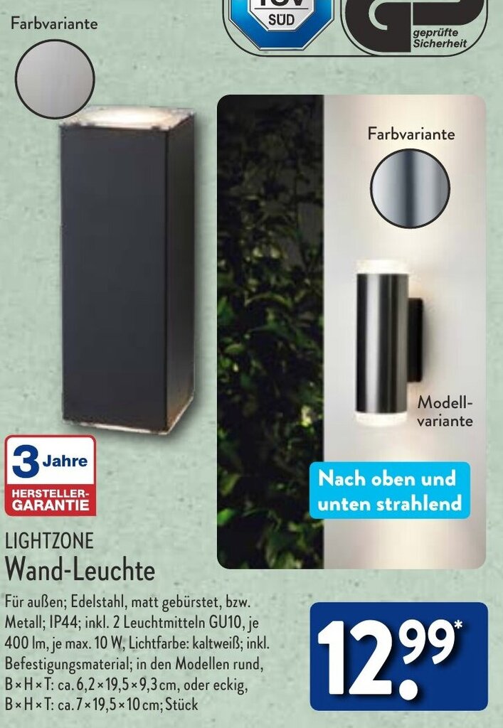 Lightzone Wand Leuchte Angebot Bei Aldi Nord