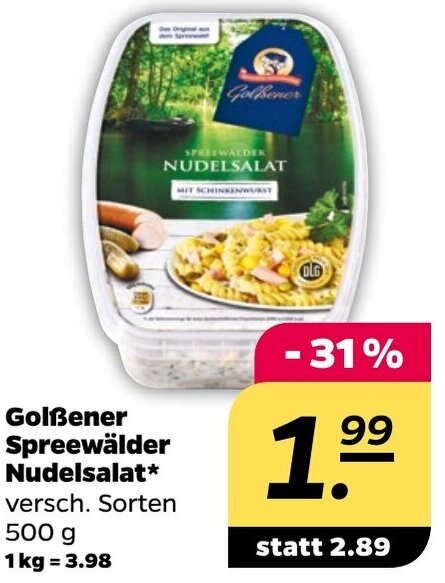 Golßener Spreewälder Nudelsalat 500 g Angebot bei NETTO