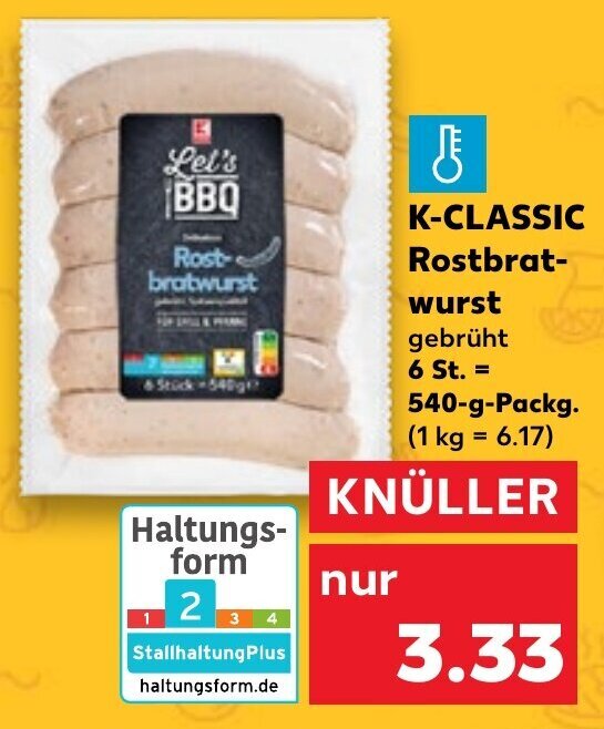 K Classic Rostbratwurst G Packg Angebot Bei Kaufland