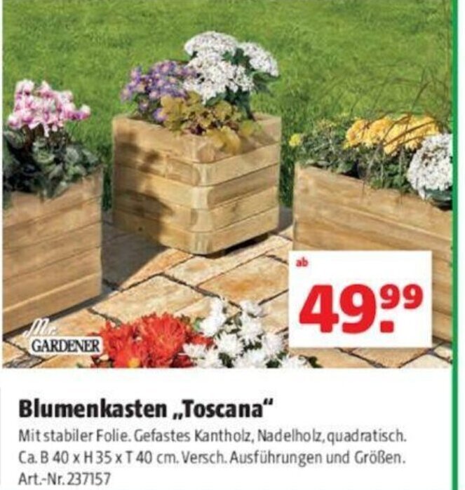 Mr Gardener Blumenkasten Toscana Angebot Bei Hagebau