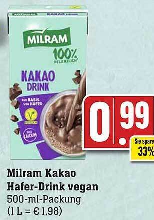 Milram Kakao Hafer Drink Vegan Angebot Bei Scheck In Center