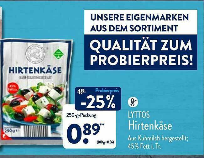 Lyttos Hirtenkäse Angebot bei Aldi Nord