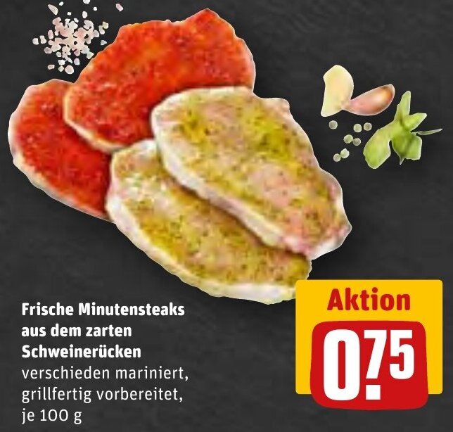 Frische Minutensteaks Aus Dem Zarten Schweiner Cken G Angebot Bei Rewe