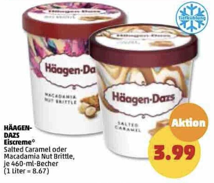 Häagen Dazs Eiscreme 460 ml Becher Angebot bei PENNY