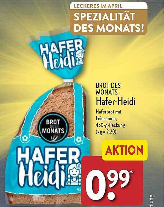 Brot Des Monats Hafer Heidi Angebot Bei Aldi Nord