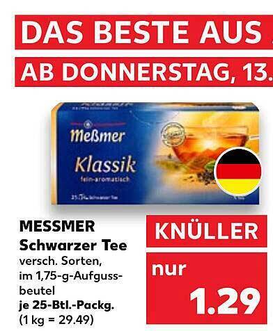 Messmer Schwarzer Tee Angebot Bei Kaufland