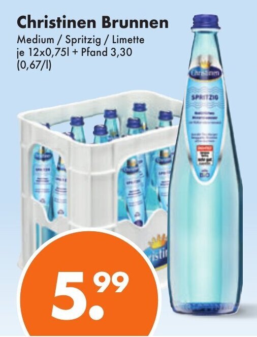 Christinen Brunnen Bio Mineralwasser 12 750ml Angebot Bei Trink Und Spare