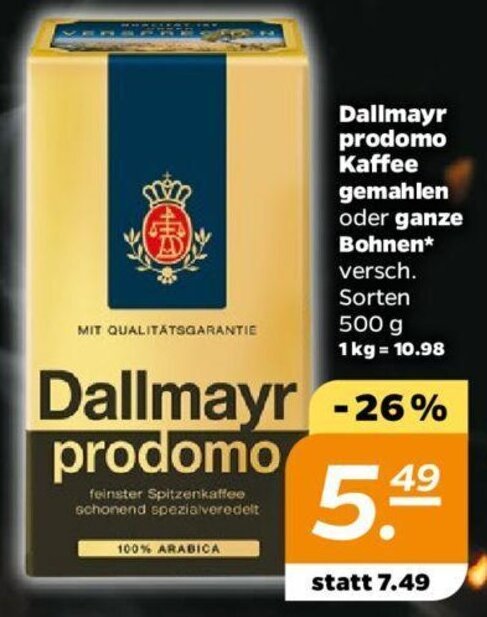 Dallmayr Prodomo Kaffee Gemahlen Oder Ganze Bohnen G Angebot Bei Netto