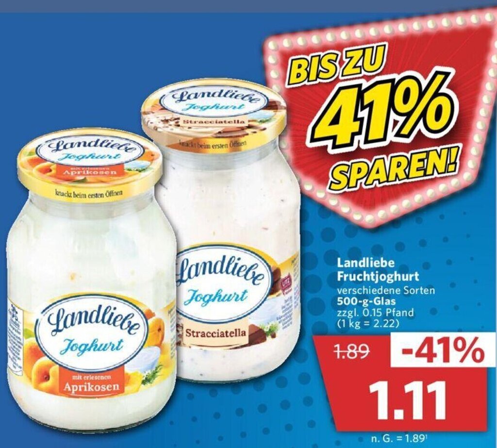 Landliebe Fruchtjoghurt 500 G Glas Angebot Bei Combi