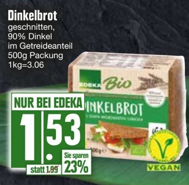 Edeka Bio Dinkelbrot G Packung Angebot Bei Edeka