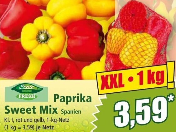 Ernte Krone Fresh Paprika Sweet Mix Kg Angebot Bei Norma