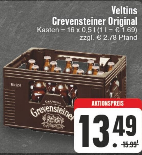 Veltins Grevensteiner Original Ml Angebot Bei Edeka Wegner