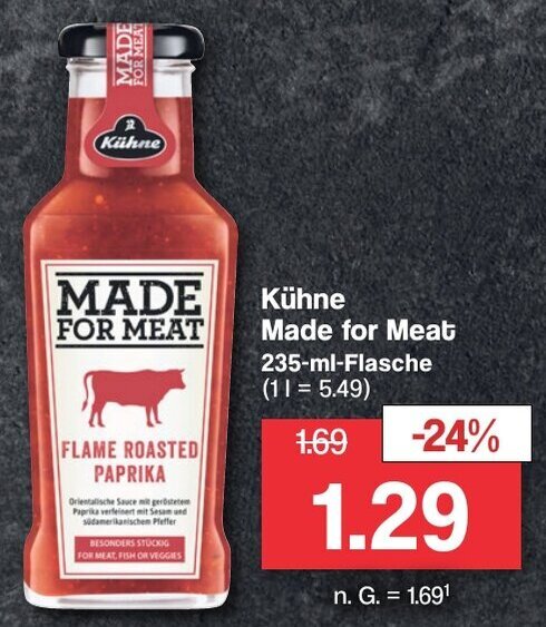 Kühne Made for Meat 235 ml Flasche Angebot bei Famila Nord West