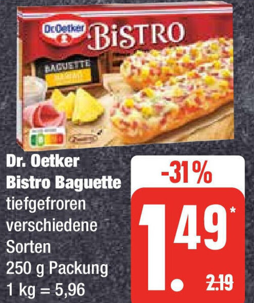 Dr Oetker Bistro Baguette G Packung Angebot Bei Edeka