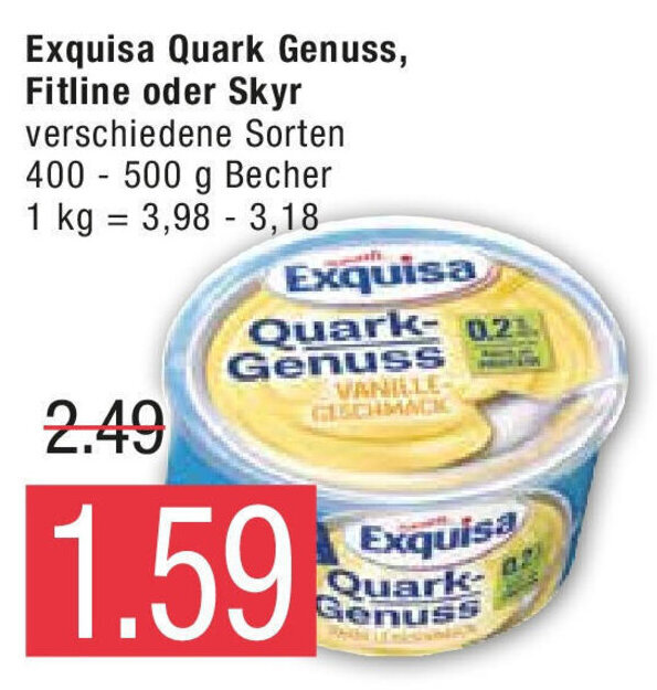 Exquisa Quark Genuss Fitline Oder Skyr 400 500g Angebot Bei Marktkauf