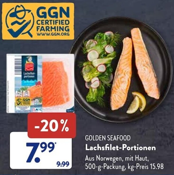 Golden Seafood Lachsfilet Portionen G Packung Angebot Bei Aldi S D