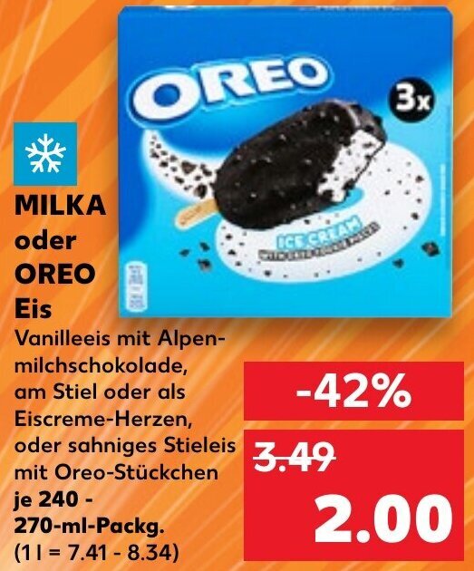 Milka Oder Oreo Eis Ml Packg Angebot Bei Kaufland