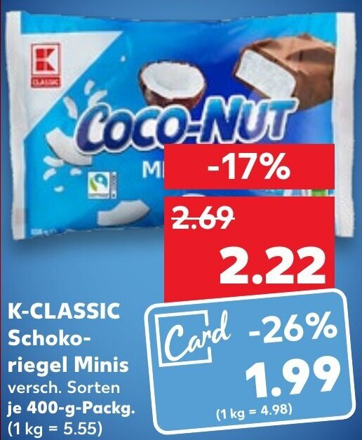 K Classic Schokoriegel Minis G Packg Angebot Bei Kaufland