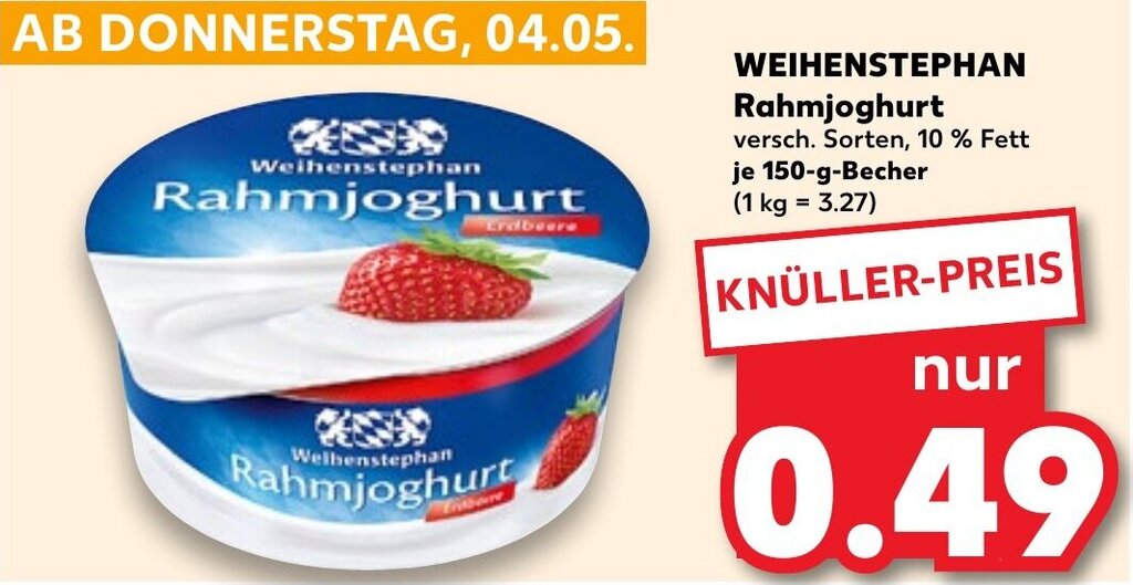 Weihenstephan Rahmjoghurt G Becher Angebot Bei Kaufland