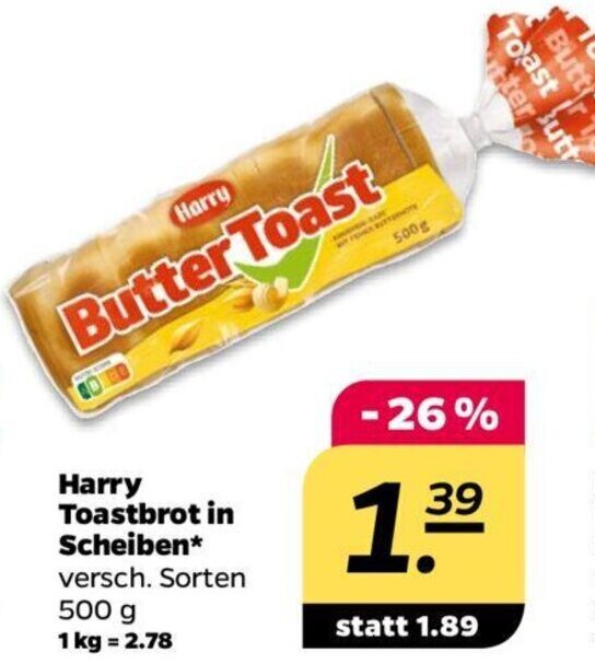 Harry Toastbrot In Scheiben G Angebot Bei Netto