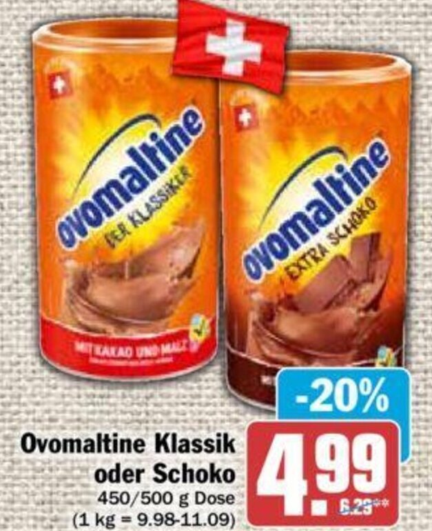 Ovomaltine Klassik Oder Schoko G Dose Angebot Bei Hit