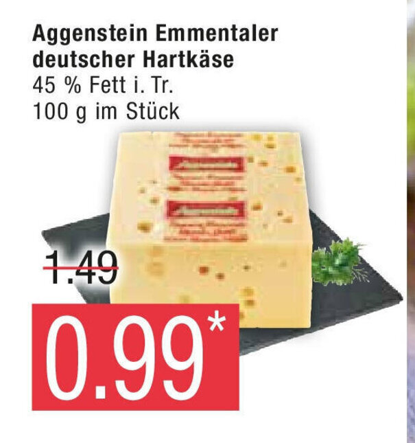 Aggenstein Emmentaler Deutscher Hartk Se Fett I Tr G Im