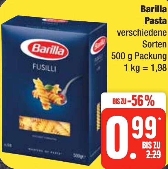 Barilla Pasta G Packung Angebot Bei Edeka Frischemarkt