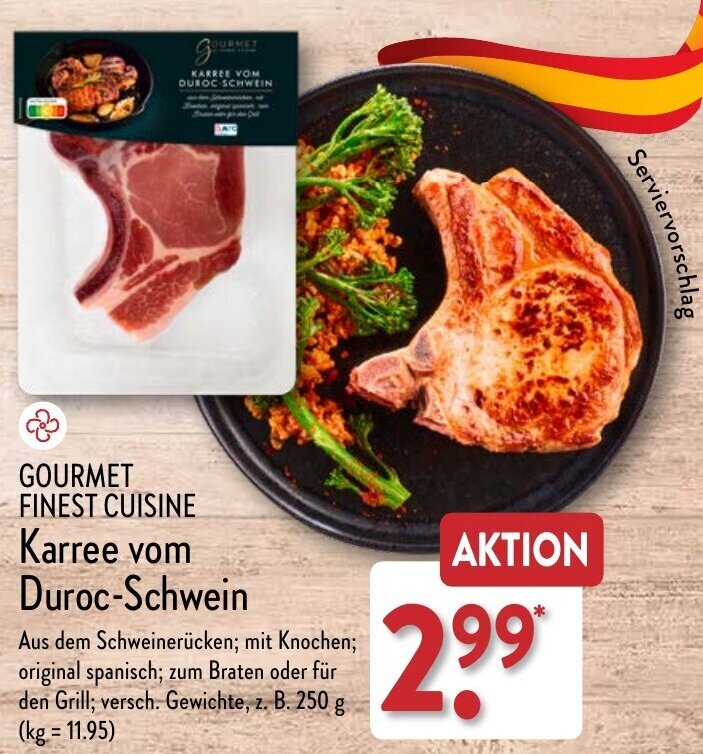 Gourmet Finest Cuisine Karree Vom Duroc Schwein Angebot Bei Aldi Nord