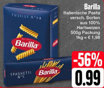 Barilla Italienische Pasta 500g Packung Angebot Bei Edeka