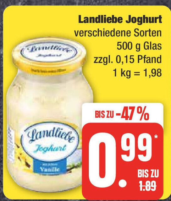 Landliebe Joghurt G Glas Angebot Bei Edeka