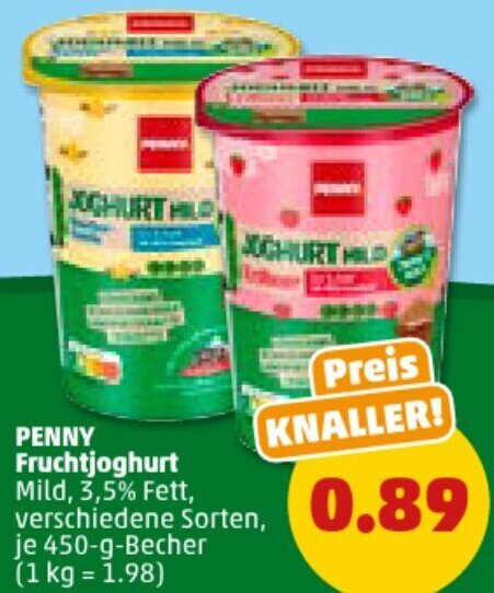 Penny Fruchtjoghurt G Becher Angebot Bei Penny